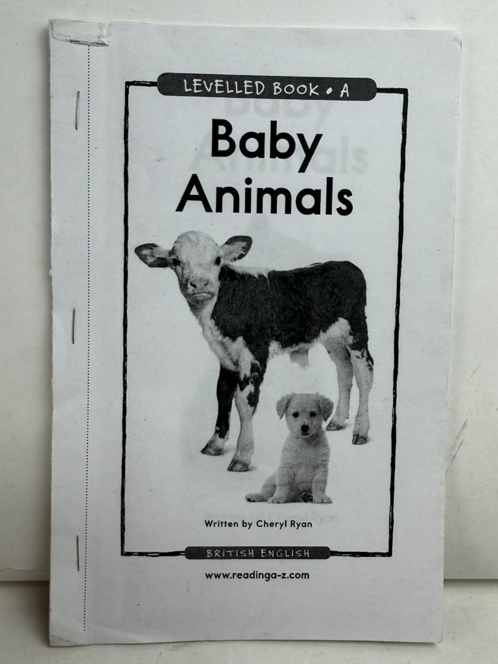 Baby Animals Reading A-Z Levelled Book A Cheryl Ryan British English Paperback